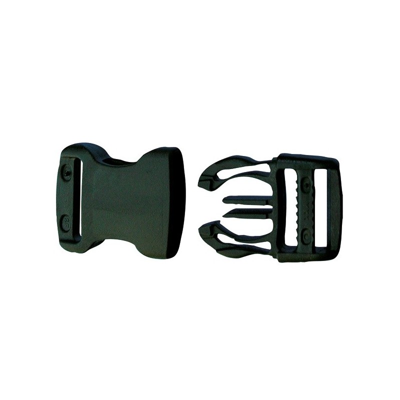 Boucle Clips Noire 25 mm