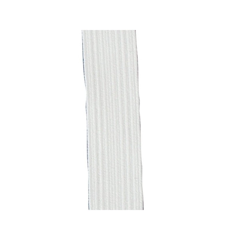 Tresse élastique 16 gommes 20 mm blanc