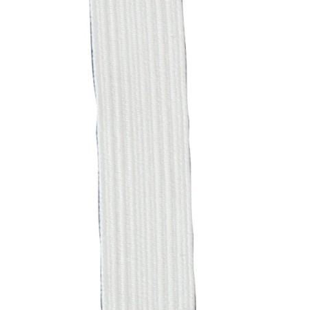 Tresse élastique 16 gommes 20 mm blanc