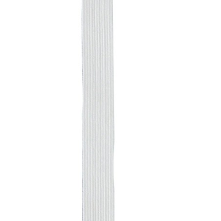 Tresse élastique 12 gommes 9 mm blanc