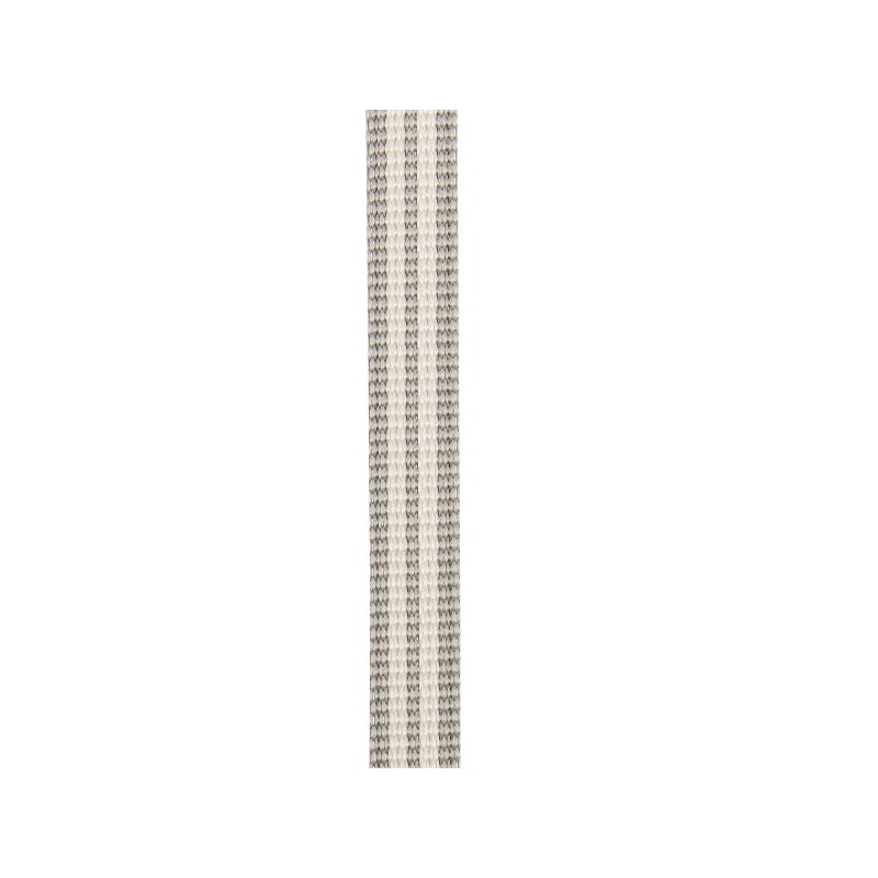 Sangle Nylon rayée grise 20 mm  RL50