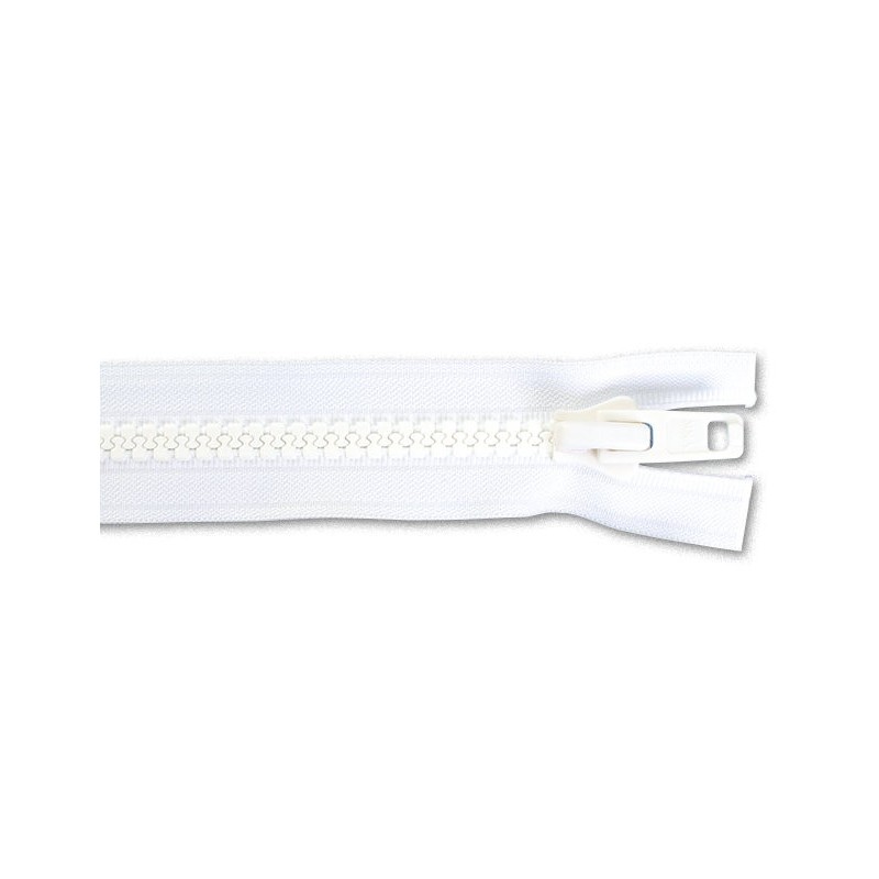 Fermeture YKK 10 Blanc séparable Curseur simple Tirette  8.00 M