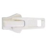 Curseur plastique Blanc simple Tirette YKK 10