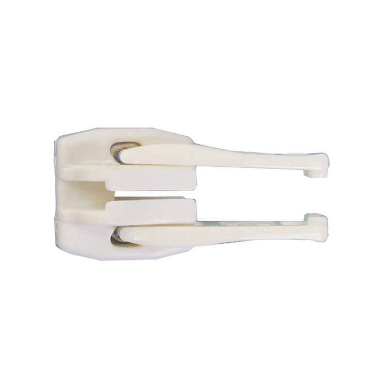 Curseur plastique Blanc double Tirette YKK 10